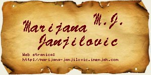 Marijana Janjilović vizit kartica